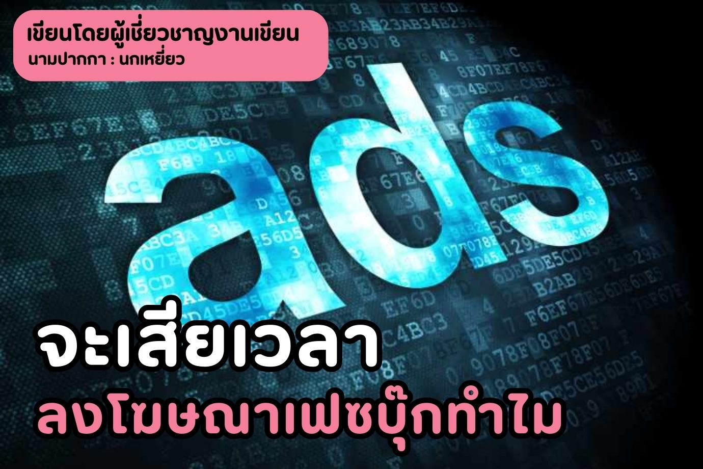 จะเสียเวลาลงโฆษณาเฟซบุ๊กทำไม ให้มืออาชีพ