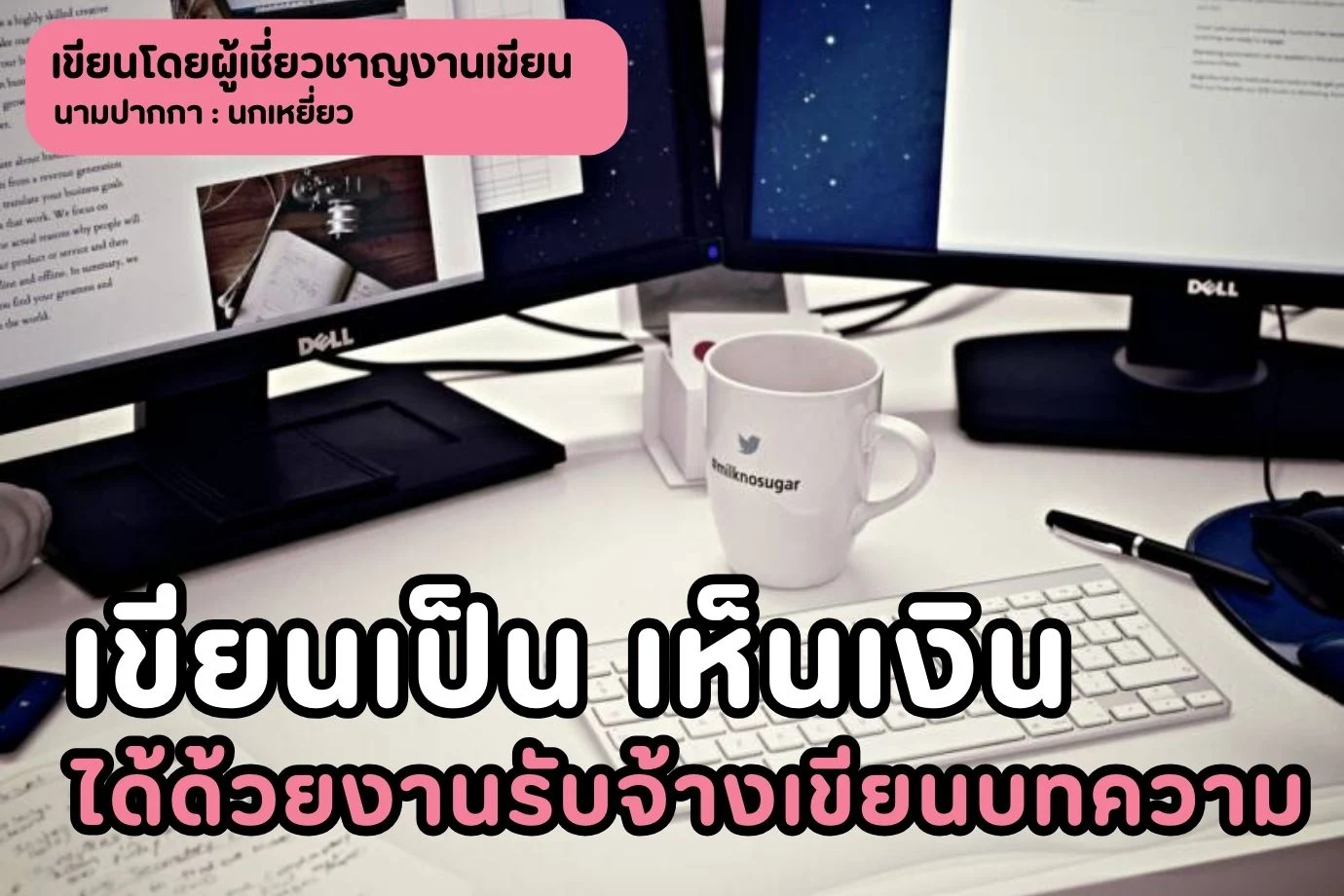 เขียนเป็น เห็นเงิน ได้ด้วยงานรับจ้างเขียนบทความ