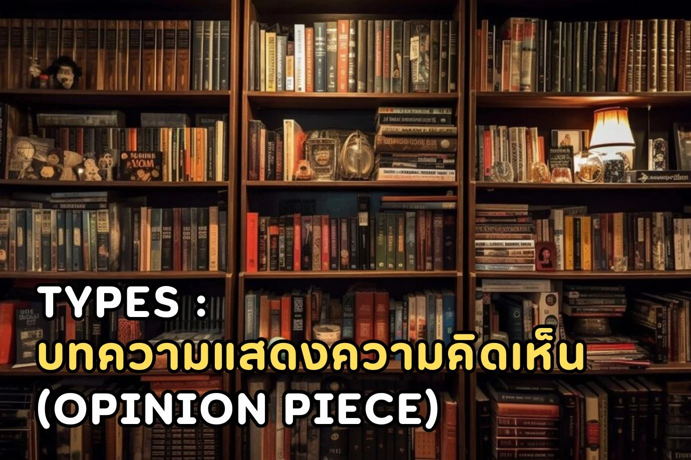ประเภทของบทความ : บทความแสดงความคิดเห็น(Opinion piece)