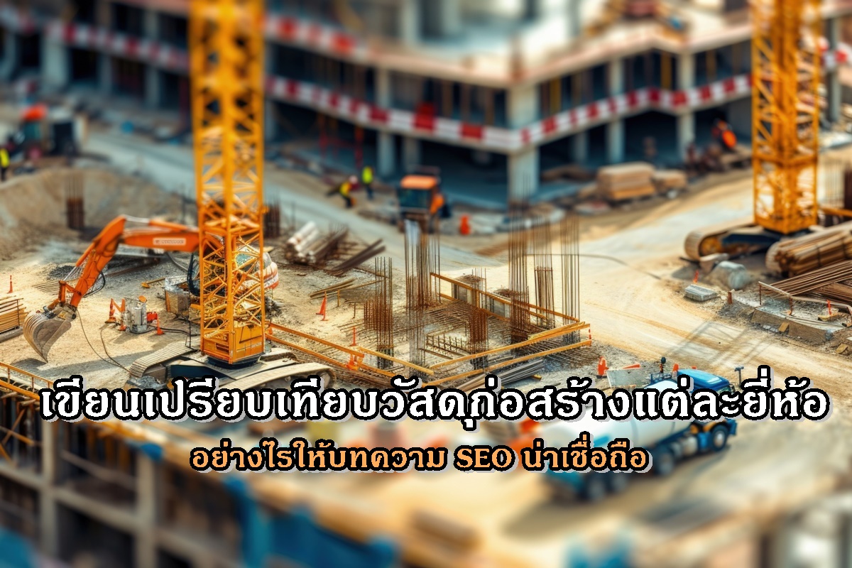 เขียนเปรียบเทียบวัสดุก่อสร้างแต่ละยี่ห้อ อย่างไรให้บทความ SEO น่าเชื่อถือ