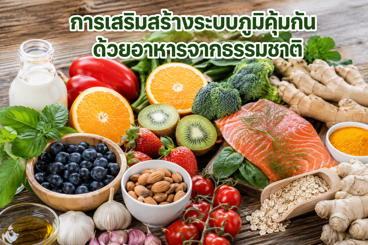 การเสริมสร้างระบบภูมิคุ้มกันด้วยอาหารจากธรรมชาติ
