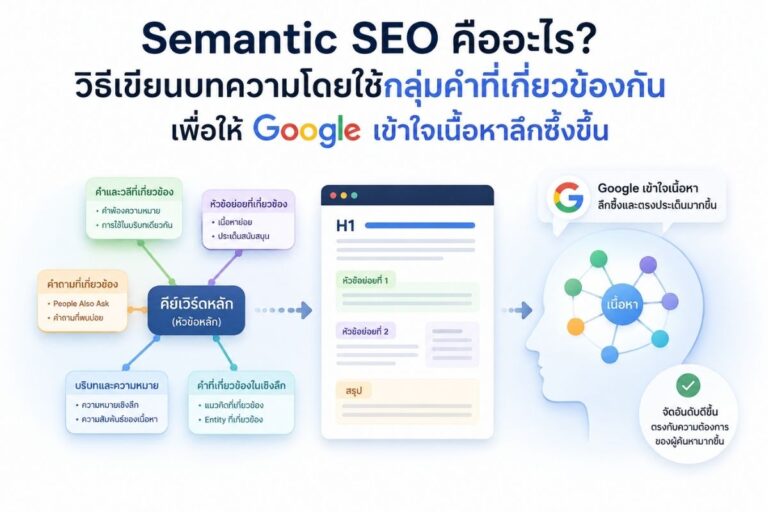 Semantic SEO คืออะไร? วิธีเขียนบทความโดยใช้กลุ่มคำที่เกี่ยวข้องกัน เพื่อให้ Google เข้าใจเนื้อหาลึกซึ้งขึ้น