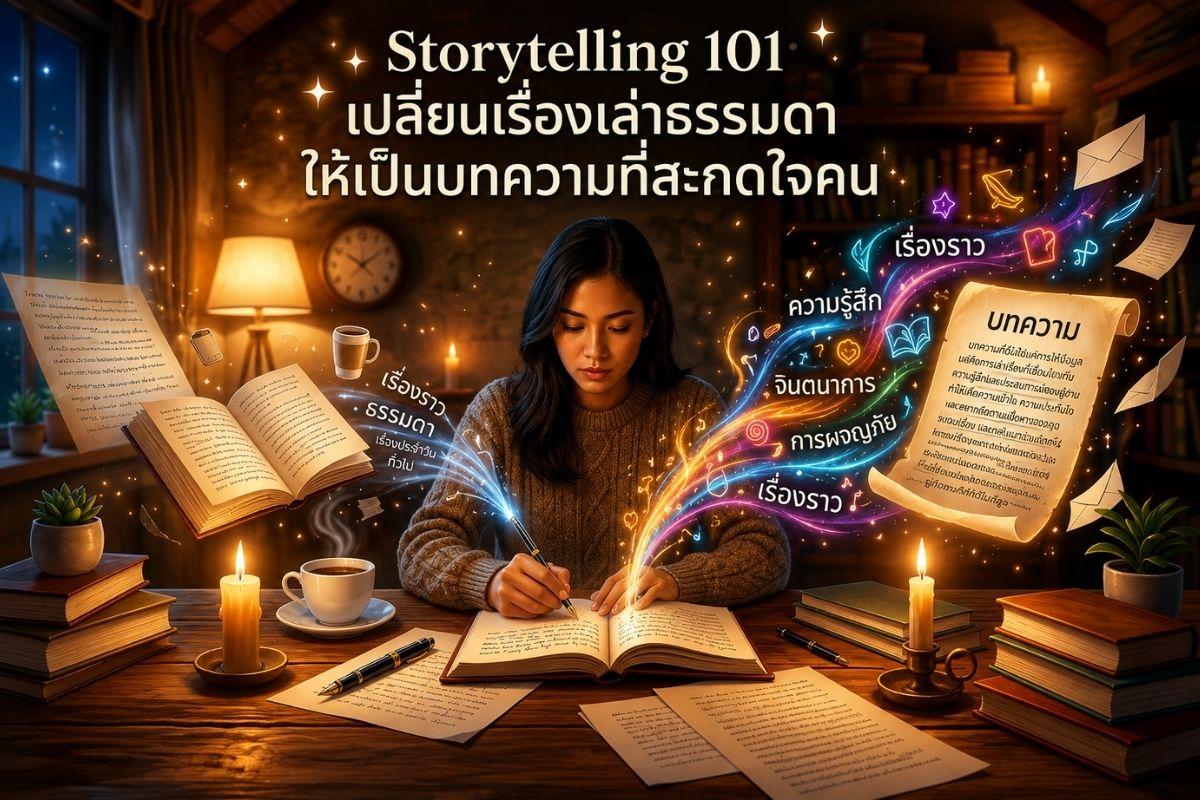 Storytelling 101: เปลี่ยนเรื่องเล่าธรรมดา ให้เป็นบทความที่สะกดใจคน