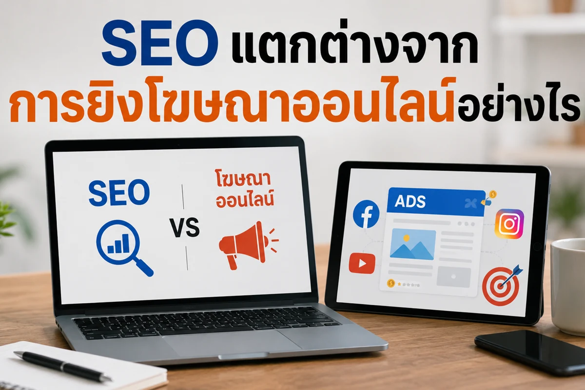 SEO แตกต่างจากการยิงโฆษณาออนไลน์อย่างไร