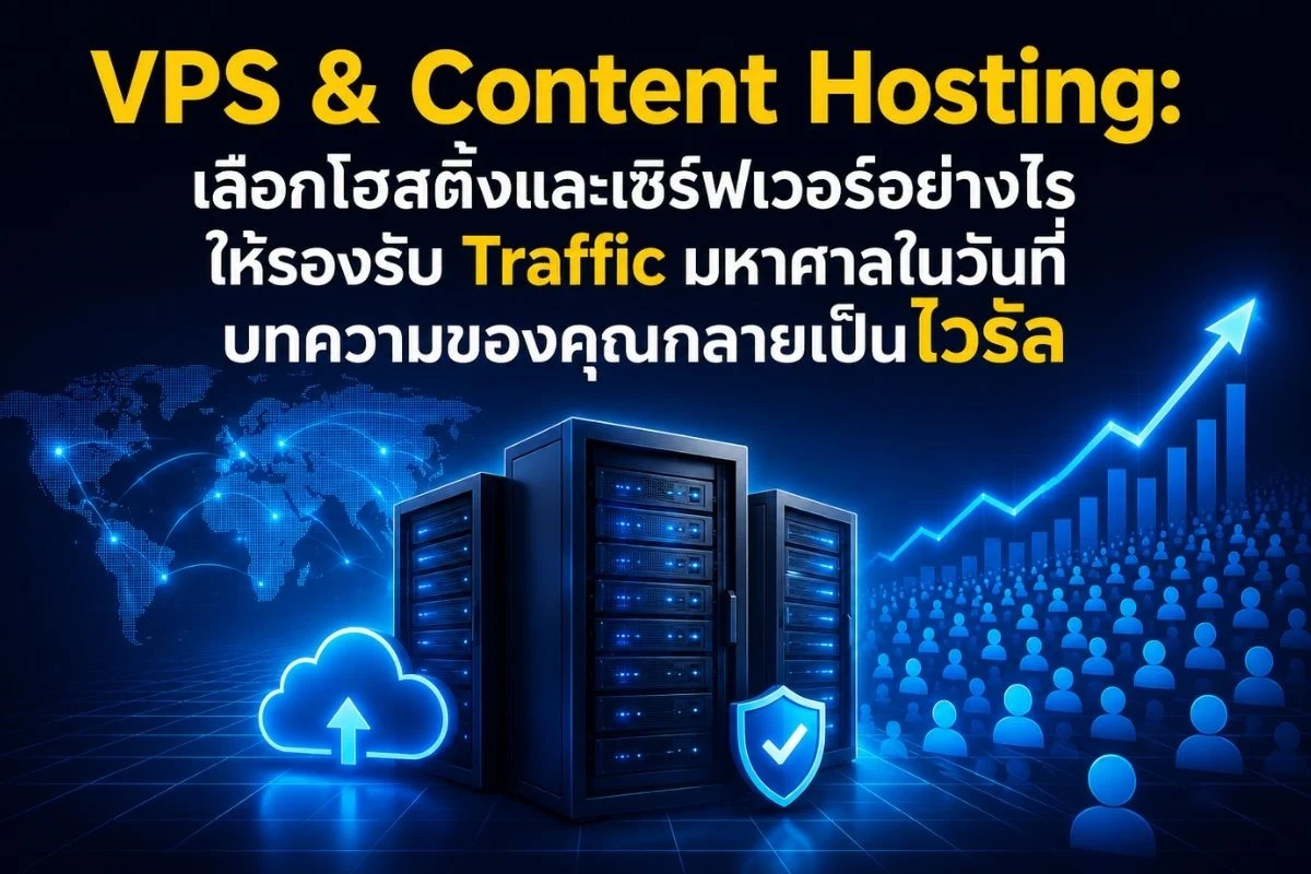VPS & Content Hosting: เลือกโฮสติ้งและเซิร์ฟเวอร์อย่างไร ให้รองรับ Traffic มหาศาลในวันที่บทความของคุณกลายเป็นไวรัล