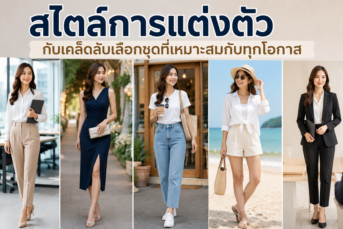 สไตล์การแต่งตัว เคล็ดลับเลือกชุดที่เหมาะสมกับทุกโอกาส