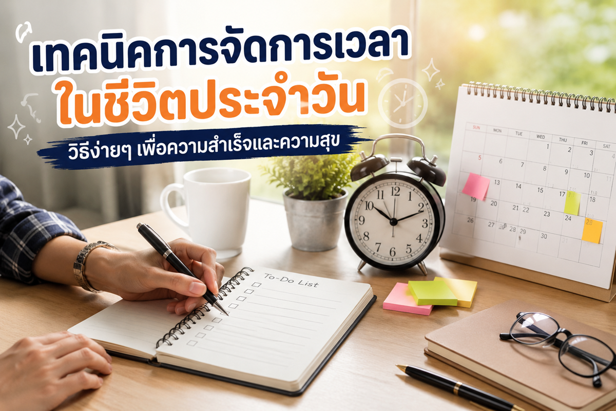 เทคนิคการจัดการเวลาในชีวิตประจำวันวิธีง่ายๆ เพื่อความสำเร็จและความสุข