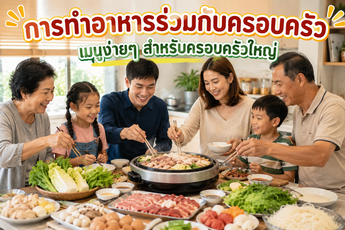 การทำอาหารร่วมกับครอบครัว เมนูง่ายๆ สำหรับครอบครัวใหญ่