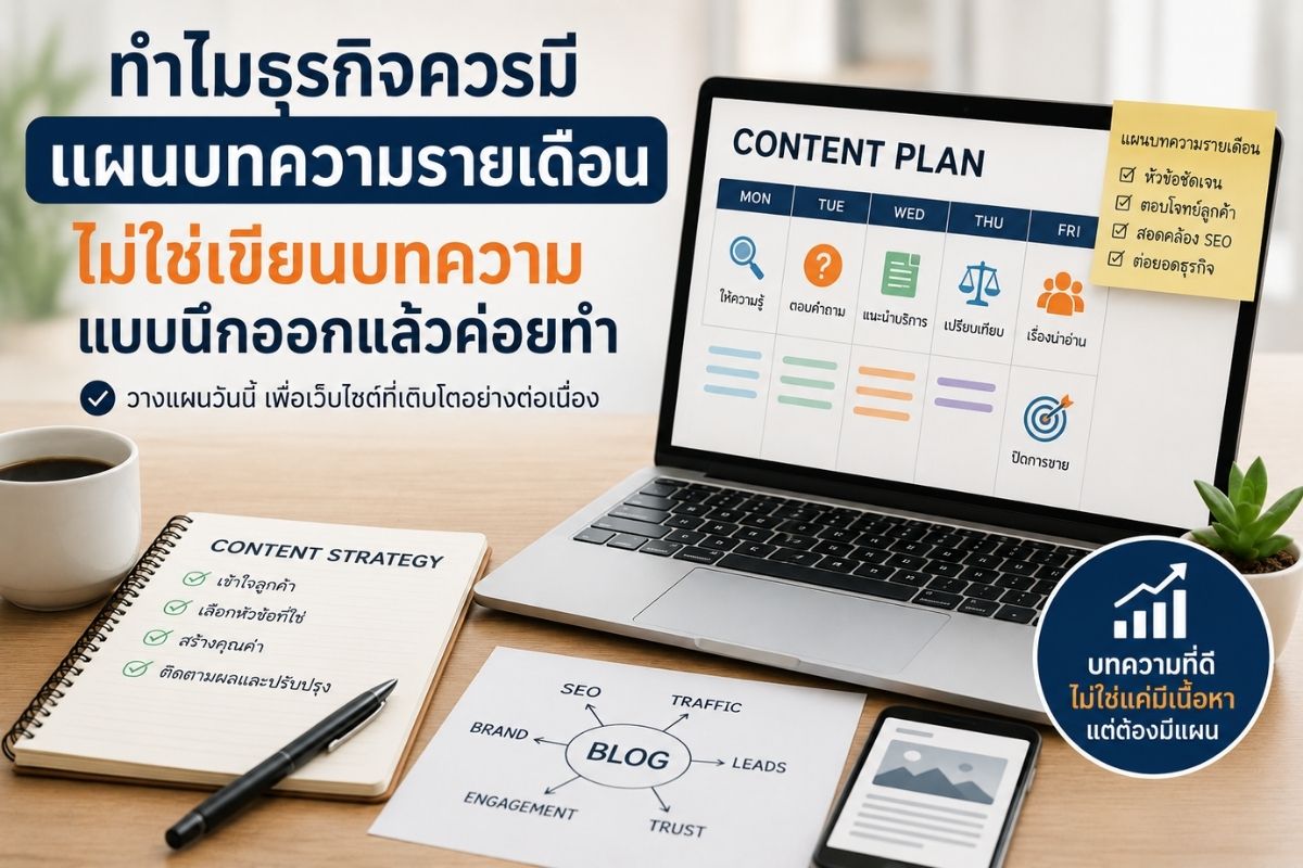 ทำไมธุรกิจควรมีแผนบทความรายเดือน ไม่ใช่เขียนบทความแบบนึกออกแล้วค่อยทำ