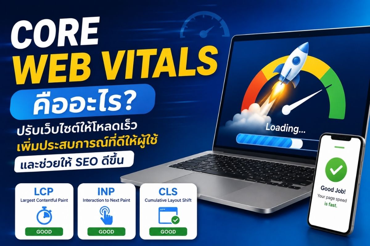 Core Web Vitals คืออะไร? วิธีเพิ่มความเร็วเว็บไซต์เพื่อช่วยทำ SEO