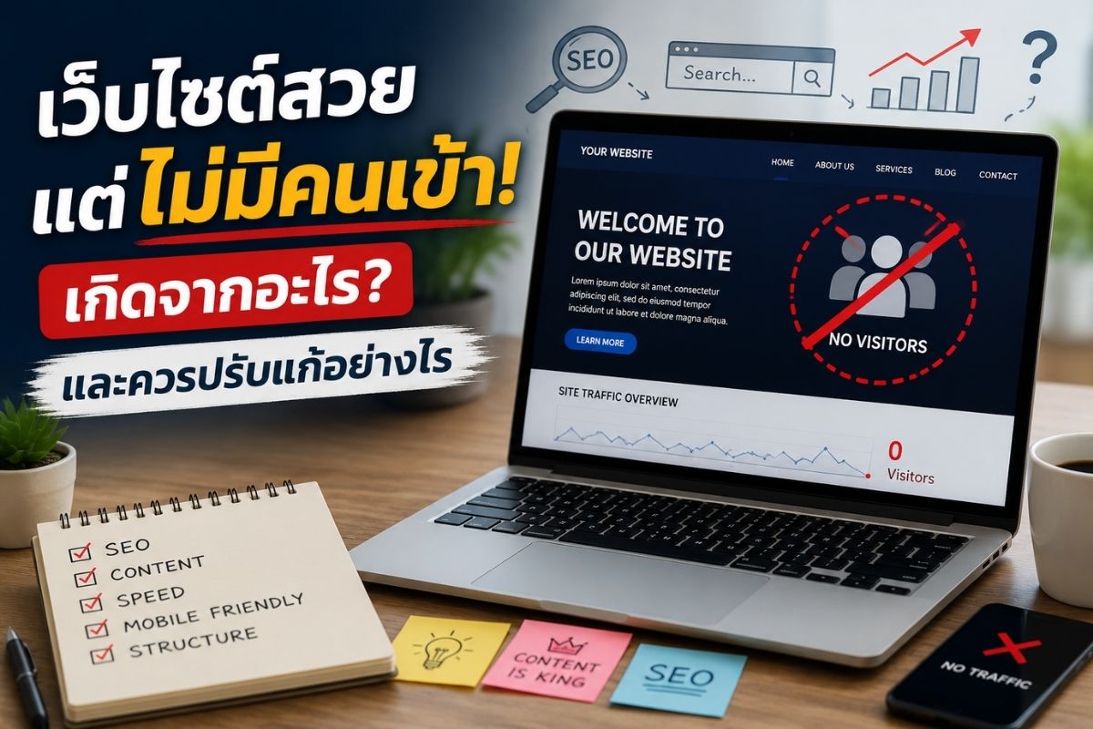 เว็บไซต์ไม่มีคนเข้าเกิดจากอะไร? รวมสาเหตุและวิธีปรับแก้ให้คนเข้าเพิ่ม